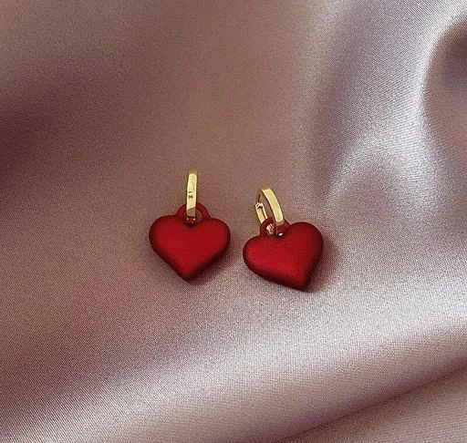 Peora 18K Gold Plated Heart Stud Earrings For Women Girls Red PX9E15R  Buy Peora 18K Gold Plated Heart Stud Earrings For Women Girls Red  PX9E15R Online at Best Price in India 