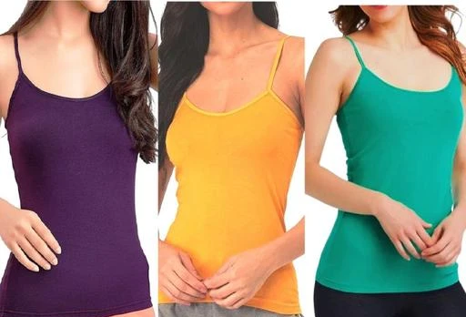 Women Camisole Cotton Slip Tshirt Innerwear Ladies Chemise Soft Jersey  sleeveless Kurti slip Girls Churidar Salwar Tank top Nighty Innerwear Vest