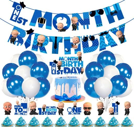 Happy Birthday Decoration Set With White Net Decoration, Blue & Golden  Birthday Balloons For Decoration, Light, Happy Birthday Foil Banner, Cabana  Tent Birthday Decorations For Boys - Party Propz: Online Party Supply