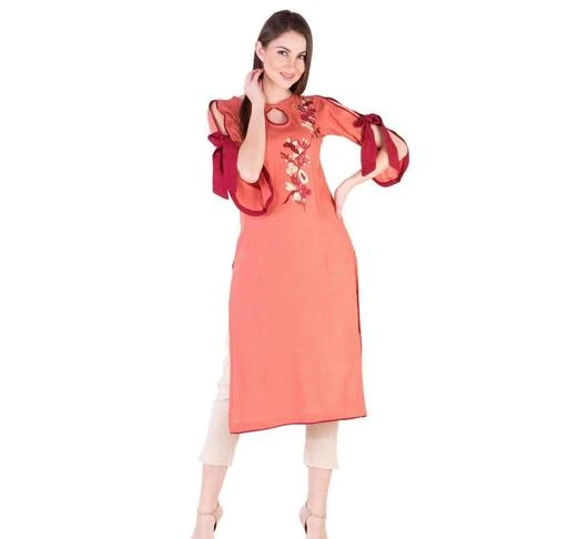 Checkout this latest Kurta Sets
Product Name: *NYPA Women Kurta and Trousers Set *
Kurta Fabric: Rayon
Bottomwear Fabric: Khadi Cotton
Fabric: No Dupatta
Sleeve Length: Three-Quarter Sleeves
Set Type: Kurta With Bottomwear
Bottom Type: Pants
Pattern: Solid
Sizes:
L (Bust Size: 40 in, Shoulder Size: 14 in, Kurta Waist Size: 38 in, Kurta Hip Size: 40 in, Kurta Length Size: 45 in, Bottom Waist Size: 32 in, Bottom Hip Size: 34 in, Bottom Length Size: 39 in) 
XL (Bust Size: 42 in, Shoulder Size: 14.5 in, Kurta Waist Size: 40 in, Kurta Hip Size: 42 in, Kurta Length Size: 45 in, Bottom Waist Size: 34 in, Bottom Hip Size: 36 in, Bottom Length Size: 39 in) 
XXL (Bust Size: 44 in, Shoulder Size: 15 in, Kurta Waist Size: 42 in, Kurta Hip Size: 44 in, Kurta Length Size: 45 in, Bottom Waist Size: 36 in, Bottom Hip Size: 38 in, Bottom Length Size: 39 in) 
XXXL (Bust Size: 46 in, Shoulder Size: 15.5 in, Kurta Waist Size: 44 in, Kurta Hip Size: 46 in, Kurta Length Size: 45 in, Bottom Waist Size: 38 in, Bottom Hip Size: 40 in, Bottom Length Size: 39 in) 
4XL (Bust Size: 48 in, Shoulder Size: 16 in, Kurta Waist Size: 46 in, Kurta Hip Size: 48 in, Kurta Length Size: 45 in, Bottom Waist Size: 40 in, Bottom Hip Size: 42 in, Bottom Length Size: 39 in) 
Country of Origin: India
Easy Returns Available In Case Of Any Issue


SKU: NFKP0022PEACH
Supplier Name: NEEL FAB & FASHION

Code: 054-17226568-7461

Catalog Name: NEEL FAB AND FASHION Kashvi Petite Women Kurta Sets
CatalogID_3463670
M03-C04-SC1003