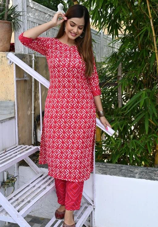 Straight printed outlet kurta