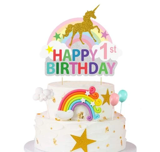  Zyozi Unicorn 1st Birthday Cake Topper Unicorn One Cake Topper  Magic