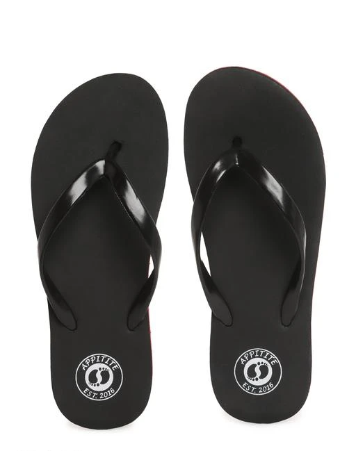 Plain black flip discount flop