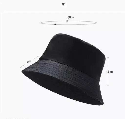 Stylish bucket hat cap black fisherman caps