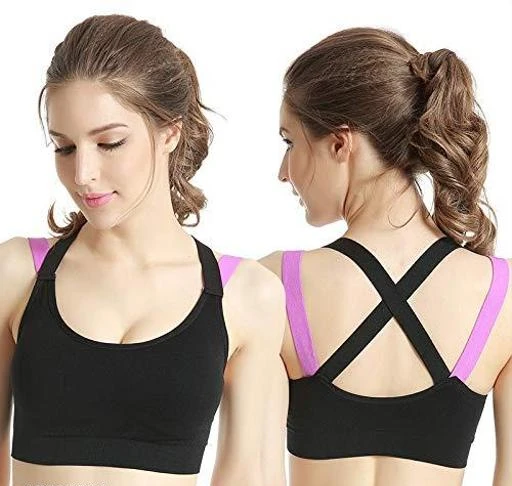  Women Lightly Padded Removable Pads Non Wired Sports Bra / Women