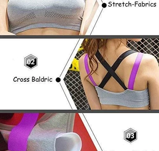  Women Lightly Padded Removable Pads Non Wired Sports