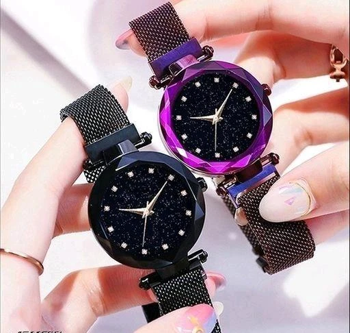 Checkout this latest Analog Watches
Product Name: *Classic Women Magnetic Black Metal Analog Watch combo*
Strap Material: Metal
Dial Color: Black
Dial Design: Solid
Dial Shape: Round
Power Source: Battery Powered
Net Quantity (N): 2
Sizes: 
Free Size
Country of Origin: China
Easy Returns Available In Case Of Any Issue


SKU: Purple Color & Black Color 12 Point GM Watch
Supplier Name: JALARAM TRADERS

Code: 962-17446011-066

Catalog Name: Stylish Women Watches
CatalogID_3515085
M05-C13-SC1087