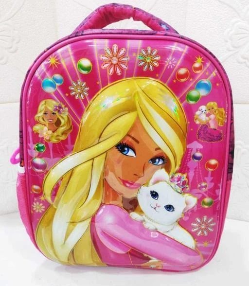 BARBIE Barbie Doll Pink and Yellow School Bag 14 inches  School Bag - School Bag