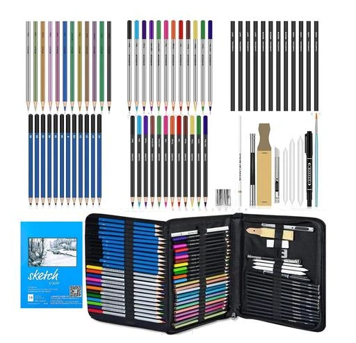 Amazon Basics Sketch and Drawing Art Pencil Kit - 17-Piece Set - IrshPick
