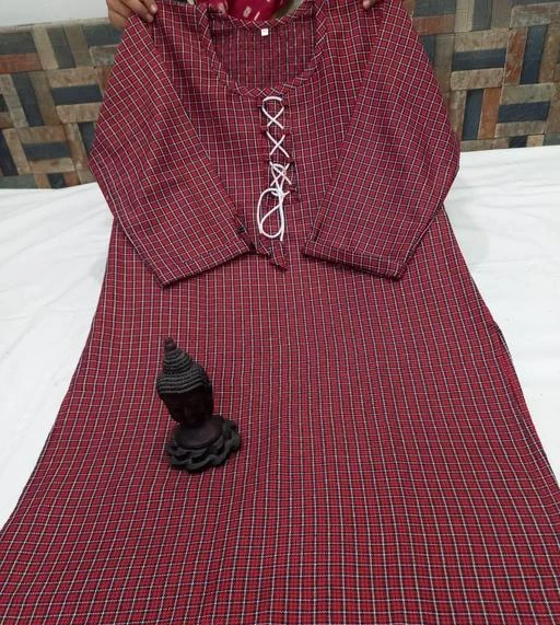 Woolen check sale kurtis