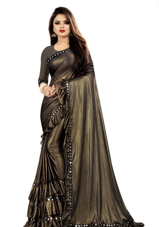 Checkout this latest Sarees
Product Name: *RUFFLE SAREE*
Saree Fabric: Art Silk
Blouse: Separate Blouse Piece
Blouse Fabric: Cotton
Pattern: Solid
Blouse Pattern: Same as Border
Net Quantity (N): Single
Sizes: 
Free Size (Saree Length Size: 5.5 m, Blouse Length Size: 0.8 m) 
Country of Origin: India
Easy Returns Available In Case Of Any Issue


SKU: BROWN RUFFLE SAREE 01 NEW
Supplier Name: CARRYOX

Code: 434-17667383-3471

Catalog Name: Trendy Graceful Sarees
CatalogID_3569615
M03-C02-SC1004