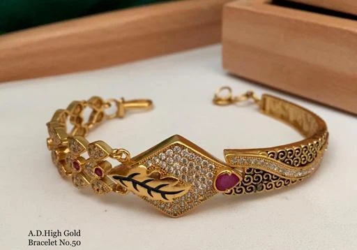 Peacock Design Bracelet/ Gold Bracelet/ Traditional Look - Etsy