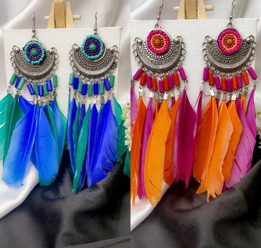 Party Handmade Feather Earring