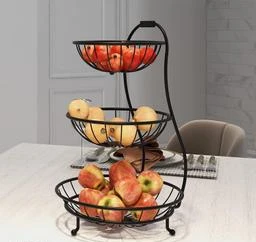 Fruit Basket, 304 Stainless Steel Fruit Bowl, Countertop Fruit