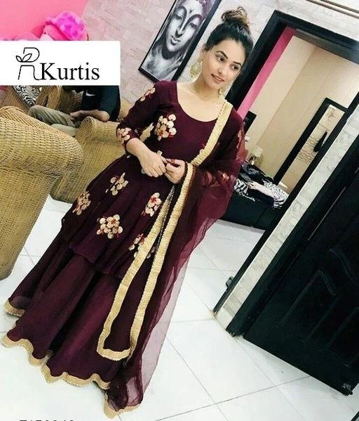 Checkout this latest Kurta Sets
Product Name: *Rayon Kurta Set For Women*
Kurta Fabric: Rayon
Bottomwear Fabric: Rayon
Fabric: Rayon
Sleeve Length: Three-Quarter Sleeves
Set Type: Kurta With Dupatta And Bottomwear
Bottom Type: Skirt
Pattern: Printed
Multipack: Single
Sizes:
M (Bust Size: 38 in, Shoulder Size: 14.5 in, Kurta Waist Size: 36 in, Kurta Hip Size: 38 in, Kurta Length Size: 44 in, Bottom Waist Size: 36 in, Bottom Hip Size: 38 in, Bottom Length Size: 40 in, Duppatta Length Size: 2 in) 
L (Bust Size: 40 in, Shoulder Size: 15 in, Kurta Waist Size: 38 in, Kurta Hip Size: 40 in, Kurta Length Size: 44 in, Bottom Waist Size: 38 in, Bottom Hip Size: 40 in, Bottom Length Size: 40 in, Duppatta Length Size: 2 in) 
XL (Bust Size: 42 in, Shoulder Size: 15.5 in, Kurta Waist Size: 40 in, Kurta Hip Size: 42 in, Kurta Length Size: 44 in, Bottom Waist Size: 40 in, Bottom Hip Size: 42 in, Bottom Length Size: 40 in, Duppatta Length Size: 2 in) 
XXL (Bust Size: 44 m, Shoulder Size: 16 m, Kurta Waist Size: 42 m, Kurta Hip Size: 44 m, Kurta Length Size: 44 m, Bottom Waist Size: 42 m, Bottom Hip Size: 44 m, Bottom Length Size: 40 m, Duppatta Length Size: 2 m) 
Country of Origin: India
Easy Returns Available In Case Of Any Issue


SKU: VVVVVN20ES13A_VineSKirtSet
Supplier Name: KRISHNAM FABRICS

Code: 927-17779247-3042

Catalog Name: Women Rayon Anarkali Solid Long Kurti With Palazzos
CatalogID_3594303
M03-C52-SC1853