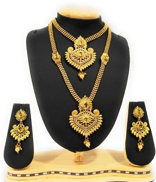 Checkout this latest Jewellery Set
Product Name: *Twinkling Chic Jewellery Sets*
Base Metal: Alloy
Plating: Gold Plated
Stone Type: Kundan
Type: Necklace and Earrings
Multipack: 2
Country of Origin: India
Easy Returns Available In Case Of Any Issue


Catalog Rating: ★4 (168)

Catalog Name: Elite Chic Jewellery Sets
CatalogID_3597913
C77-SC1093
Code: 342-17793797-9111