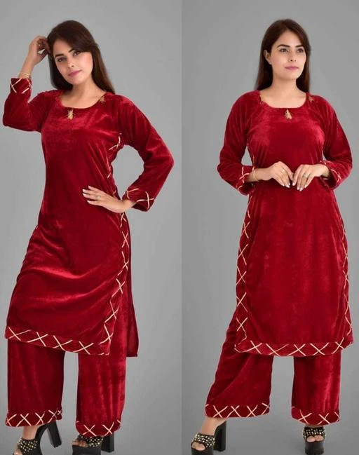 Velvet Kurti Designs, Velvet Fabric Kurti Designs