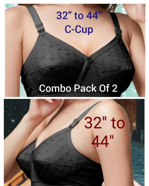  Black Chicken Pure Cotton Fabric Double Cloth Bra For Women  Teenager