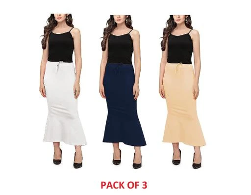  U C Lycra Saree Shapewear Petticoat For Women Cotton