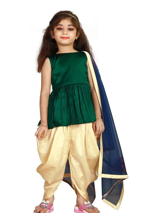 Party Wear Cotton Kids Designer Salwar Kameez Suit, Size: 20-34