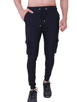 Men's Cargo Style Track Pant with Side pocket and lower grip