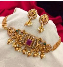 OH STONE Grand Moti Rani haar Necklace Set For Women