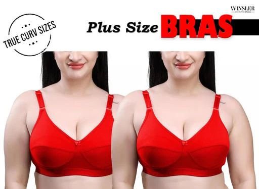 Special Big Size Non Padded Full Coverage Bra (Pack Of 2) Cotton