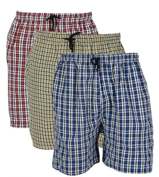 Checkout this latest Boxers
Product Name: *Comfy Men Boxers*
Fabric: Cotton
Pattern: Checked
Net Quantity (N): 3
Sizes: 
28, 30 (Waist Size: 32 in, Hip Size: 34 in, Length Size: 17 in) 
32 (Waist Size: 34 in, Hip Size: 36 in, Length Size: 18 in) 
34 (Waist Size: 36 in, Hip Size: 38 in, Length Size: 19 in) 
Free Size (Waist Size: 36 in, Hip Size: 38 in, Length Size: 19 in) 
Country of Origin: India
Easy Returns Available In Case Of Any Issue


SKU: boxer pack of 3-D5
Supplier Name: MOON SHOPPING

Code: 042-18467642-108

Catalog Name: Trendy Men Boxers
CatalogID_3760343
M06-C19-SC1218