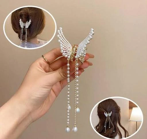  - Butterfly Pearl Hair Clip / Stylo Women Women Hair Clips Hair  Pins