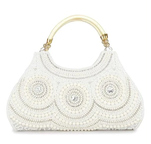 Peora Beads Studded Potli Bag for Women Handmade Ethnic Purse Evening  Handbags Stylish Bridal Fashion Clutch Bag for Girls Cream P98CRM   Amazonin Fashion