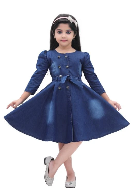 Jeans frock sale for girl