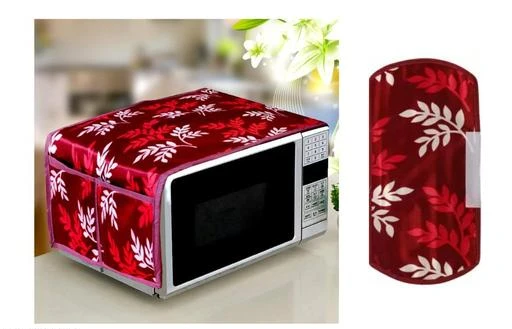 1pc Floral Pattern Microwave Oven Cover