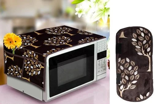 1pc Floral Pattern Microwave Oven Cover
