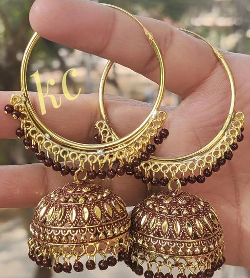 Buy 22k Yellow Gold Hoop Earring Bali Earrings huggies Hanging Online in  India  Etsy