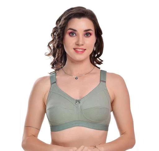 Women's Solid Non Padded Non Wired Full Coverage Bra