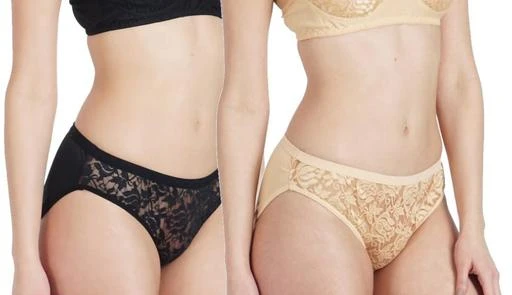  Lingerie Net Panty 2 Black Gold / Gowon Beauty Women Briefs