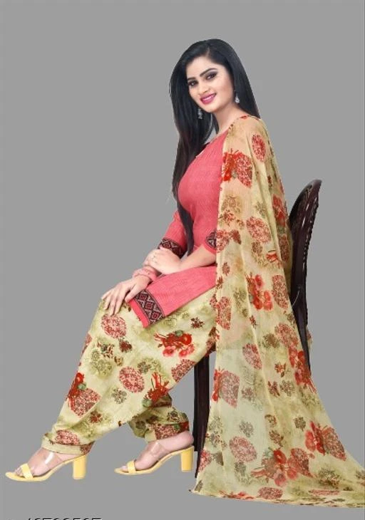Checkout this latest Suits
Product Name: *Daily wear Crepe unstitched Dress Material with Dupatta*
Top Fabric: Crepe + Top Length: 2.3 Meters
Bottom Fabric: Crepe + Bottom Length: 2.3 Meters
 + Dupatta Length: 2.1 Meters
Lining Fabric: No Lining
Type: Un Stitched
Pattern: Printed
Net Quantity (N): Single
Country of Origin: India
Easy Returns Available In Case Of Any Issue


SKU: D_GREY_DM1_24
Supplier Name: Anand Sarees

Code: 792-18702567-9801

Catalog Name: Kashvi Graceful Salwar Suits & Dress Materials
CatalogID_3819662
M03-C05-SC1002