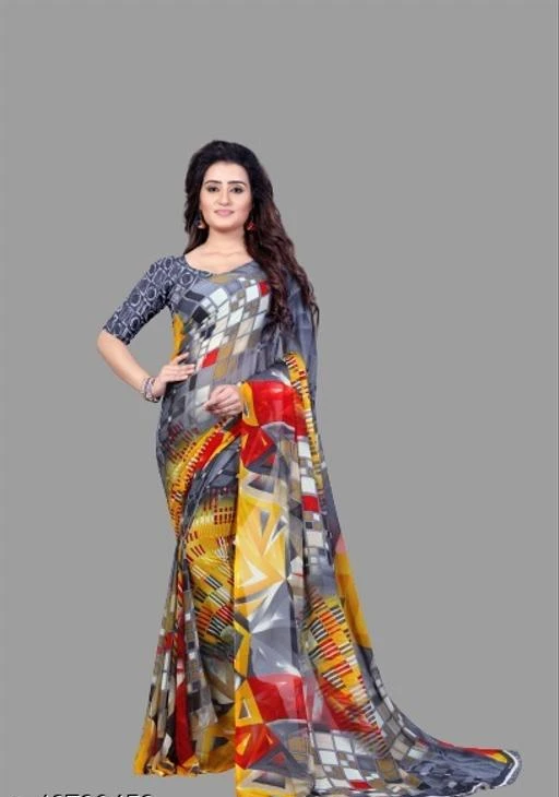 Checkout this latest Sarees
Product Name: *Daily Wear georgette Saree with unstitched Blouse Piece*
Saree Fabric: Georgette
Blouse: Running Blouse
Blouse Fabric: Georgette
Pattern: Printed
Blouse Pattern: Printed
Net Quantity (N): Single
Sizes: 
Free Size (Saree Length Size: 5.2 m, Blouse Length Size: 0.8 m) 
Country of Origin: India
Easy Returns Available In Case Of Any Issue


SKU: GREY_1344
Supplier Name: Payal saree suits

Code: 323-18780452-798

Catalog Name: Aagyeyi Refined Sarees
CatalogID_3839308
M03-C02-SC1004