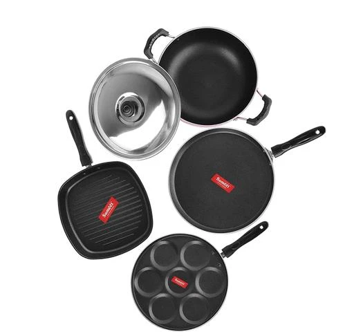 Checkout this latest Grill Pans
Product Name: *Sumeet Sienna Aluminium Dosa Tawa, Multi Snack Maker, Kadhai With Lid, Grill Pan, 1.5 L, 1.1 L, 1 Dosa Tawa ,1 Multi Snack Maker ,1 Kadhai With Lid ,1 Grill Pan (Red)*
Material: Aluminium
Type: Non-Stick
Country of Origin: India
Easy Returns Available In Case Of Any Issue


Catalog Rating: ★4.4 (15)

Catalog Name: Colorful Grill Pan
CatalogID_3857789
C137-SC1595
Code: 8751-18853530-1743