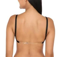 Bewild Full Coverage Non Padded Backless Transparent Strap Bra for