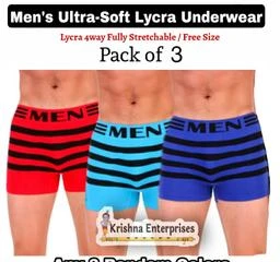 Premium Seamless Multicolor Men Underwear , Lycra imported Men Briefs  Stylish strip design ( Pack of 2 ) Combo of 2 Underwear Combo