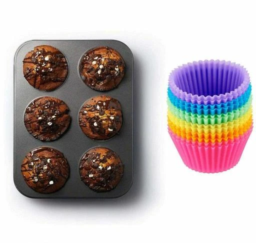 Non-stick Muffin, Cupcake Pan - 6 Slot