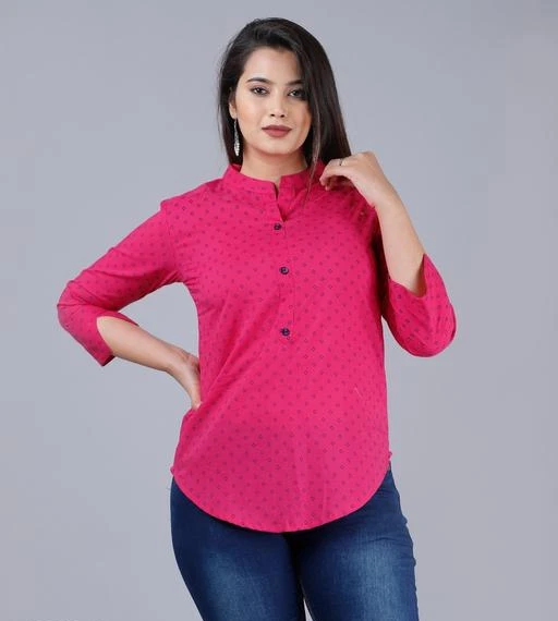 Checkout this latest Tops & Tunics
Product Name: *Cotton Printed Top*
Fabric: Cotton
Sleeve Length: Three-Quarter Sleeves
Pattern: Printed
Multipack: 1
Sizes:
XS (Bust Size: 34 in, Length Size: 32 in) 
S (Bust Size: 36 in, Length Size: 32 in) 
M (Bust Size: 38 in, Length Size: 32 in) 
L (Bust Size: 40 in, Length Size: 32 in) 
XL (Bust Size: 42 in, Length Size: 32 in) 
XXL (Bust Size: 44 in, Length Size: 32 in) 
Country of Origin: India
Easy Returns Available In Case Of Any Issue


SKU: D-339
Supplier Name: CRAFT & FAB WORLD

Code: 992-19003414-888

Catalog Name: Trendy Retro Women Tops & Tunics
CatalogID_3895045
M04-C07-SC1020