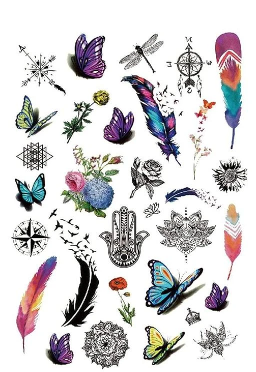 xo Fetti Butterfly Temporary Tattoos  46 Glitter  Ubuy India