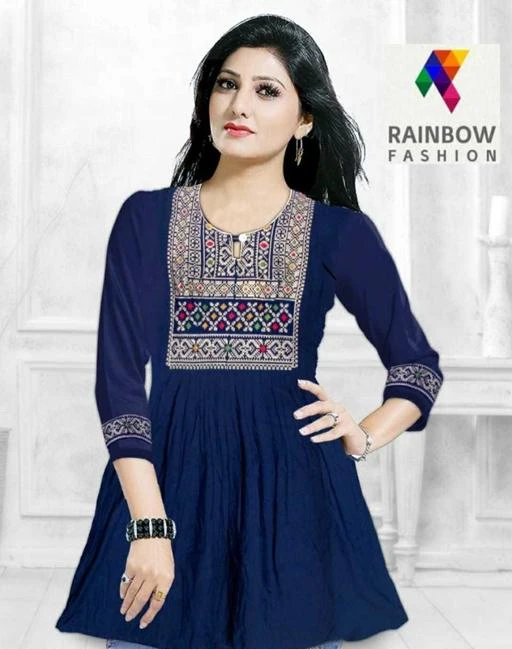 Checkout this latest Tops & Tunics
Product Name: *Stylish Women's Tops*
Fabric: Rayon
Sleeve Length: Three-Quarter Sleeves
Pattern: Embroidered
Net Quantity (N): 1
Sizes:
S, M, L (Bust Size: 40 in, Length Size: 30 in) 
XL, XXL, XXXL
Country of Origin: India
Easy Returns Available In Case Of Any Issue


SKU: rain_001
Supplier Name: RAINBOW ENTERPRISE

Code: 162-19174181-057

Catalog Name: Trendy Feminine Women Tops & Tunics
CatalogID_3937019
M04-C07-SC1020
.