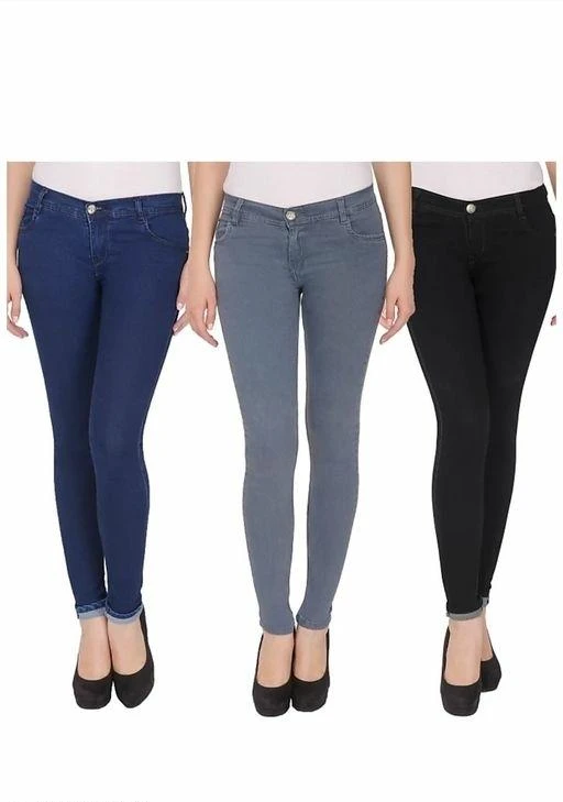 Checkout this latest Jeans
Product Name: *Ansh Fashion Wear Present Women's Very Stylish Regular Wear Stretchable Denim Jeans Pack of 3*
Fabric: Denim
Net Quantity (N): 3
Sizes:
28 (Waist Size: 28 in, Length Size: 37 in) 
30 (Waist Size: 30 in, Length Size: 37 in) 
32 (Waist Size: 32 in, Length Size: 37 in) 
34 (Waist Size: 34 in, Length Size: 37 in) 
Easy Returns Available In Case Of Any Issue


SKU: 3JWomen-DB-GRY-BLK
Supplier Name: Taj Enterprises

Code: 4501-19197413-9123

Catalog Name: Trendy Feminine Women Jeans
CatalogID_3943450
M04-C08-SC1032