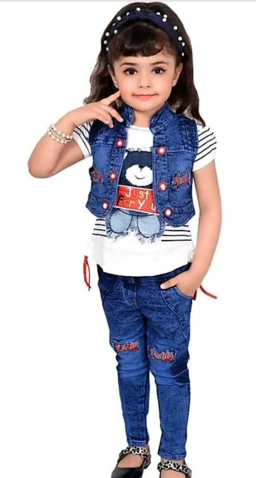 Checkout this latest Clothing Set
Product Name: *Tinkle Trendy Girls Top & Bottom Sets*
Top Fabric: Cotton
Bottom Fabric: Denim
Sleeve Length: Short Sleeves
Top Pattern: Printed
Bottom Pattern: Dyed/ Washed
Multipack: Single
Add-Ons: Waistcoat
Sizes:
0-1 Years, 1-2 Years, 2-3 Years, 3-4 Years, 4-5 Years, 5-6 Years, 6-7 Years, 7-8 Years, 8-9 Years
Country of Origin: india
Easy Returns Available In Case Of Any Issue


Catalog Rating: ★4.2 (582)

Catalog Name: Tinkle Trendy Girls Top & Bottom Sets
CatalogID_3961632
C62-SC1147
Code: 975-19266065-6381