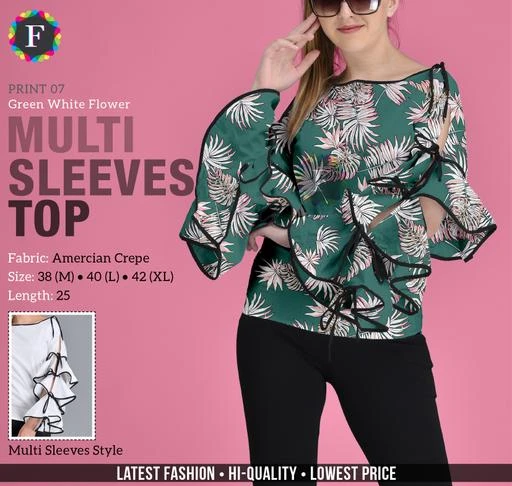 Checkout this latest Tops & Tunics
Product Name: *Multi Sleeve Top*
Fabric: Crepe
Sleeve Length: Long Sleeves
Pattern: Printed
Net Quantity (N): 1
Sizes:
L
Country of Origin: India
Easy Returns Available In Case Of Any Issue


SKU: Multi_Sleeve_Top_GREEN_WHITE_FLOWER
Supplier Name: Hi Fashion

Code: 204-1926696-8001

Catalog Name: Multi Sleeve Top
CatalogID_254331
M04-C07-SC1020