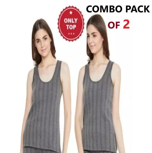 Ladies Thermal Sleeveless Vest - Black