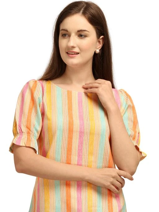 Checkout this latest Tops & Tunics
Product Name: *Classy Designer Women Tops & Tunics*
Fabric: Rayon
Sleeve Length: Three-Quarter Sleeves
Pattern: Colorblocked
Multipack: 1
Sizes:
XS (Bust Size: 34 in, Length Size: 22 in) 
S (Bust Size: 36 in, Length Size: 22 in) 
M (Bust Size: 38 in, Length Size: 23 in) 
L (Bust Size: 40 in, Length Size: 24 in) 
XL (Bust Size: 42 in, Length Size: 25 in) 
XXL (Bust Size: 44 in, Length Size: 26 in) 
XXXL, 4XL
Country of Origin: India
Easy Returns Available In Case Of Any Issue


Catalog Rating: ★3.9 (90)

Catalog Name: Fancy Partywear Women Tops & Tunics
CatalogID_3985993
C79-SC1020
Code: 913-19367331-5901